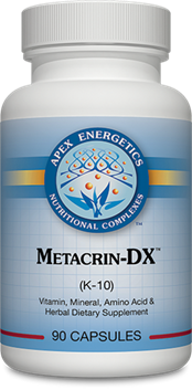 Apex Energetics Metacrin-DX K10, 90 vegetarian capsules, phase I and phase II detoxication support