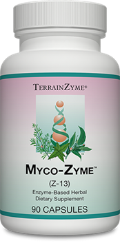 Apex Energetics Myco-Zyme Z13, 90 vegetarian capsules, caprylic acid black walnut garlic oregano goldenseal and pau d'arco with enzymes