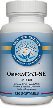 Apex Energetics OmegaCo3-SE™ (K113) — EPA/DHA/GLA Softgels with Cofactors, 120 Count