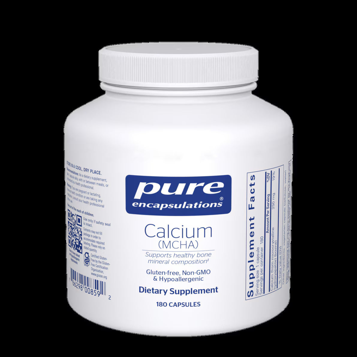 Pure Encapsulations Calcium (MCHA) — 180 Capsules