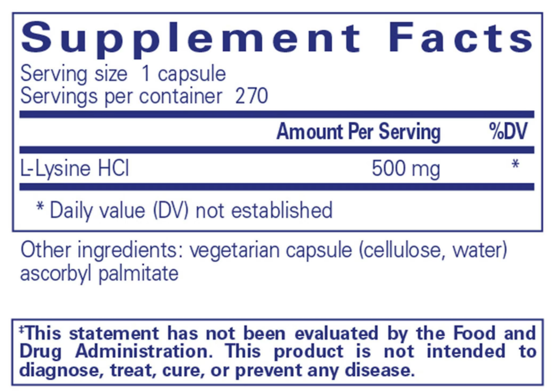 l-Lysine - Pure Encapsulations