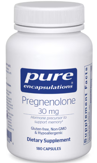 Pure Encapsulations Pregnenolone 30mg 180 Capsules - Hormone Precursor Supplement for Memory and Mood Support