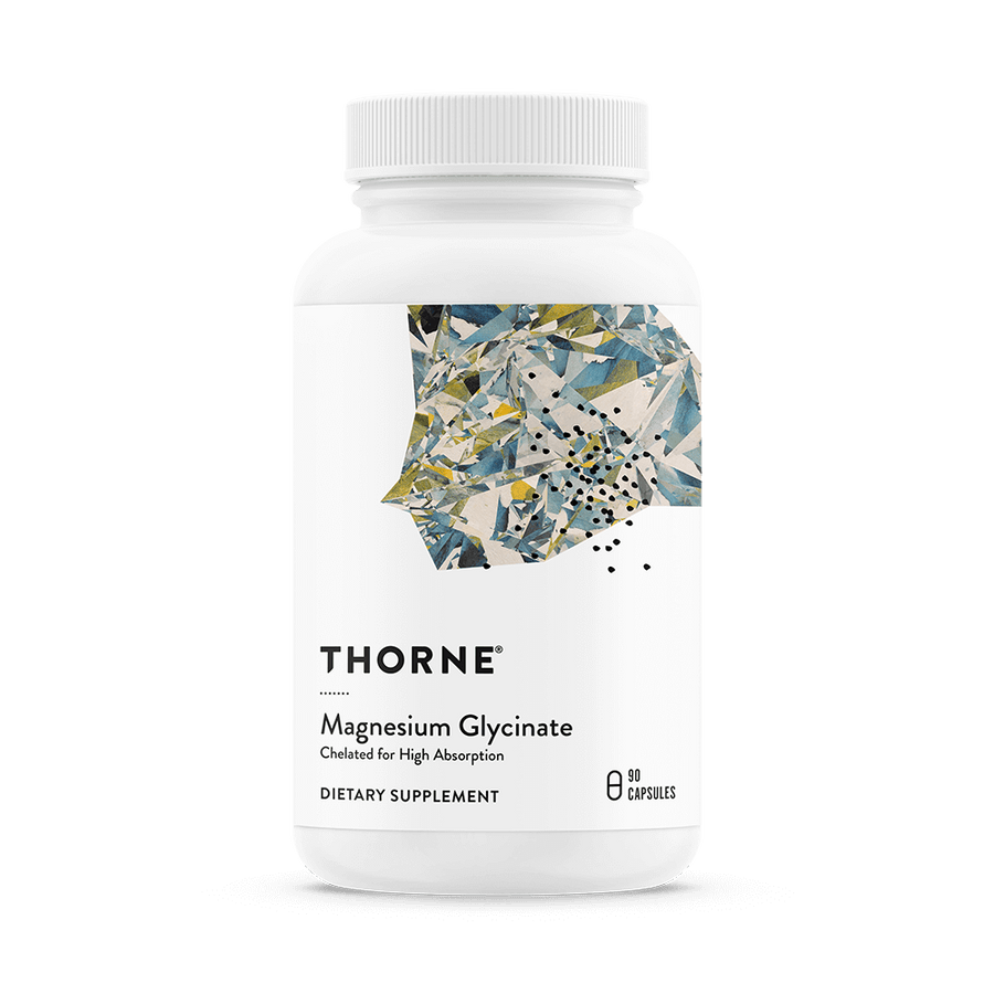 Thorne Magnesium Glycinate 90 Capsules - Highly Absorbable Non-Laxative Magnesium for Sleep Muscle Relaxation and Bone Health