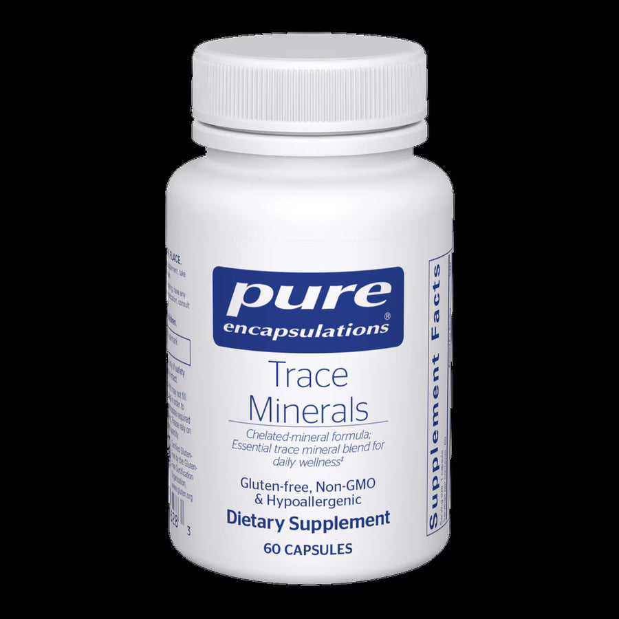 Pure Encapsulations Trace Minerals 60 Capsules - Chelated Essential Mineral Formula for Metabolism and Cellular Function
