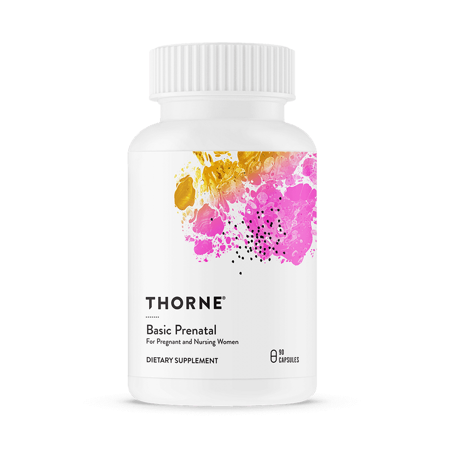 Thorne Basic Prenatal 90 Capsules - Comprehensive Prenatal Multivitamin with Active Folate for Pregnancy and Nursing