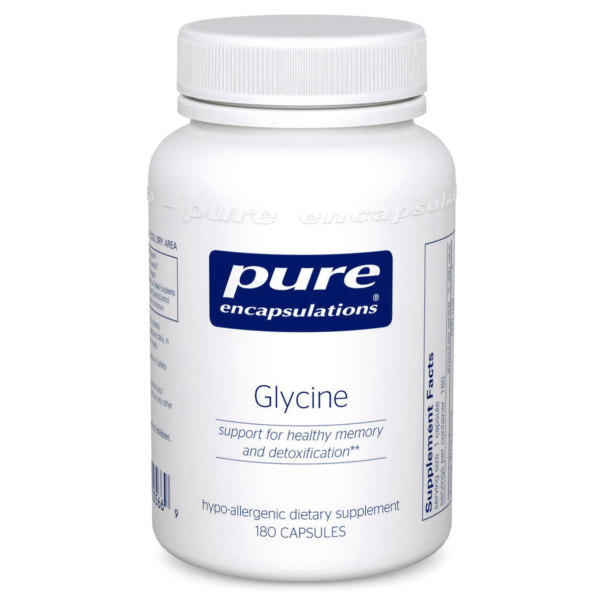 Pure Encapsulations Glycine 500 mg — 180 Capsules