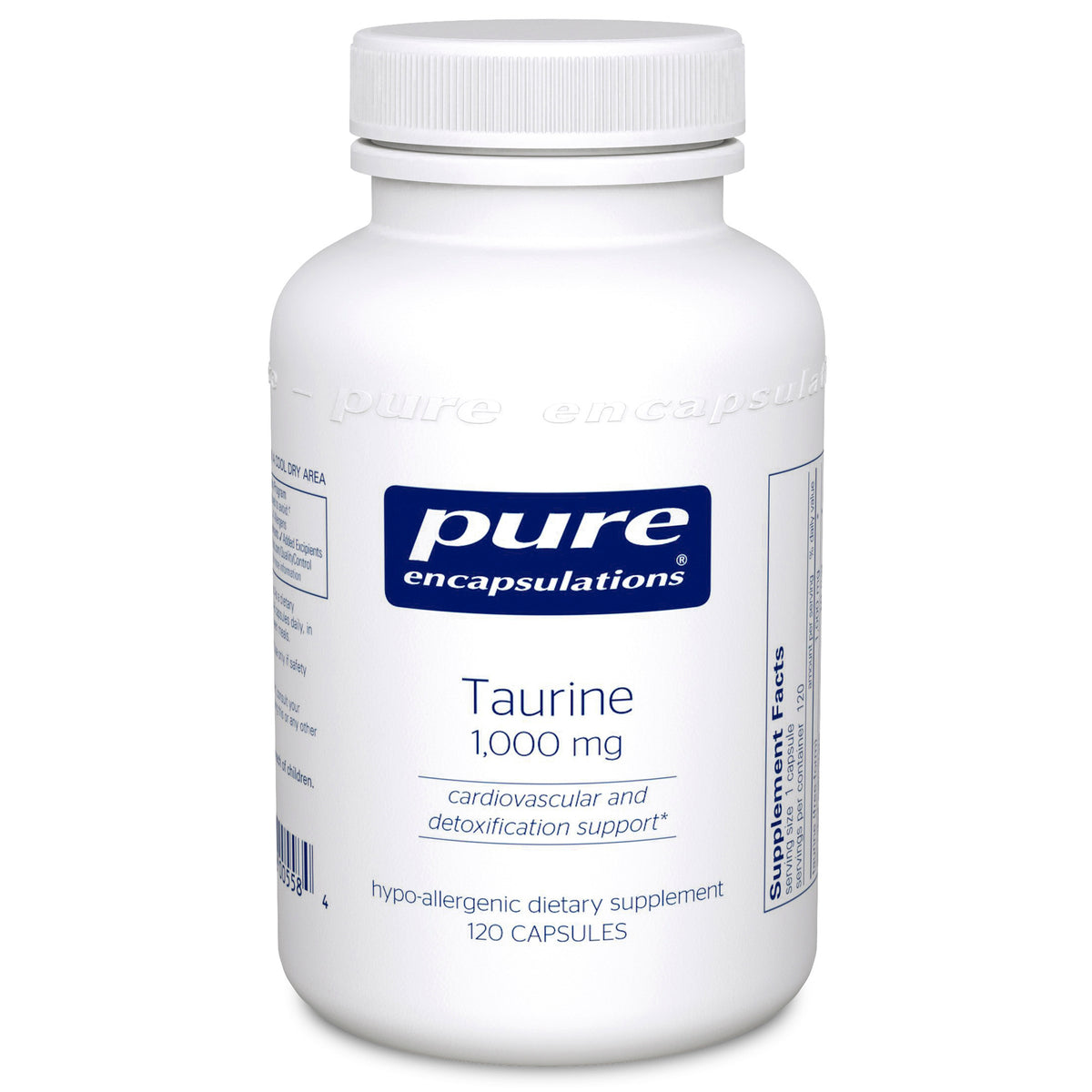 Pure Encapsulations Taurine 1,000 mg — 120 Capsules