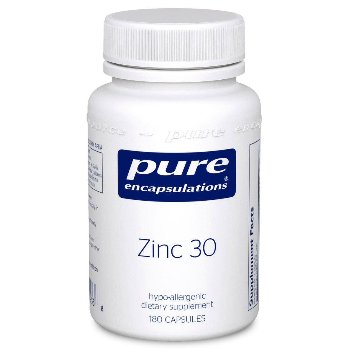 Pure Encapsulations Zinc 30 mg — 60 / 180 Capsules