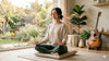 Person practicing structured breathing exercises to calm the nervous system