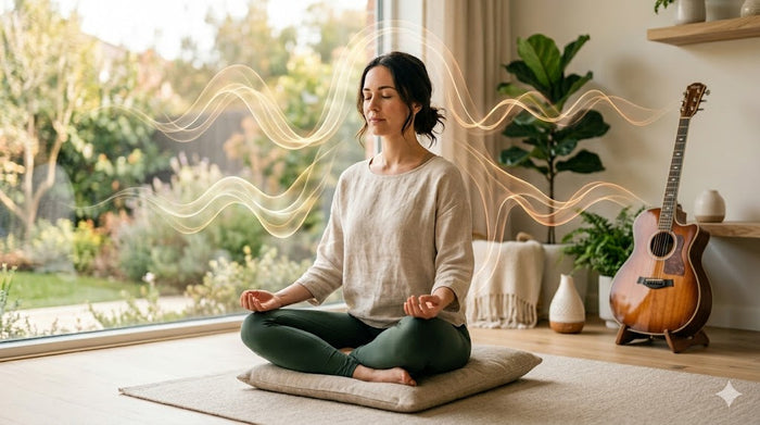 Person practicing structured breathing exercises to calm the nervous system