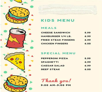 The Kids Menu Debacle...