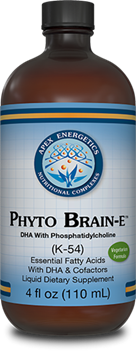 Apex Energetics Phyto Brain-E K54 liquid algae DHA 1200 mg per teaspoon with phosphatidylcholine