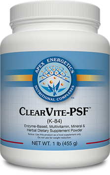 Apex Energetics ClearVite-PSF K84 pea protein shake powder, 42 servings