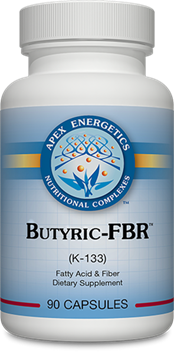 Apex Energetics Butyric-FBR K-133 butyrate capsules for colon and gut lining support, 90 count