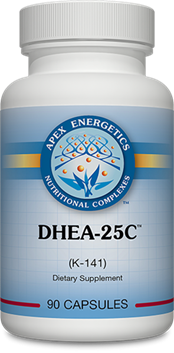 Apex Energetics DHEA-25C K141, 90 vegetarian capsules, 25 mg DHEA