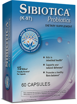 Apex Energetics Sibiotica™ (K97) — 15 Billion CFU Probiotic, 60 Vegetarian Capsules