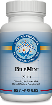 Apex Energetics BileMin™ (K11) — Dandelion, Milk Thistle & Phospholipids, 90 Vegetarian Capsules
