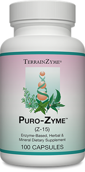 Apex Energetics Puro-Zyme Z15, 100 vegetarian capsules, systemic proteolytic enzymes with willow bark red clover and burdock