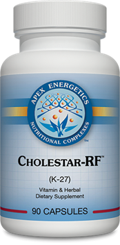 Apex Energetics Cholestar-RF K27, 90 vegetarian capsules, inositol hexanicotinate garlic pantethine and guggul