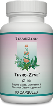 Apex Energetics Thyro-Zyme Z14, 90 capsules, thyroid glandular with iodine L-tyrosine bladderwrack Irish moss and fenugreek
