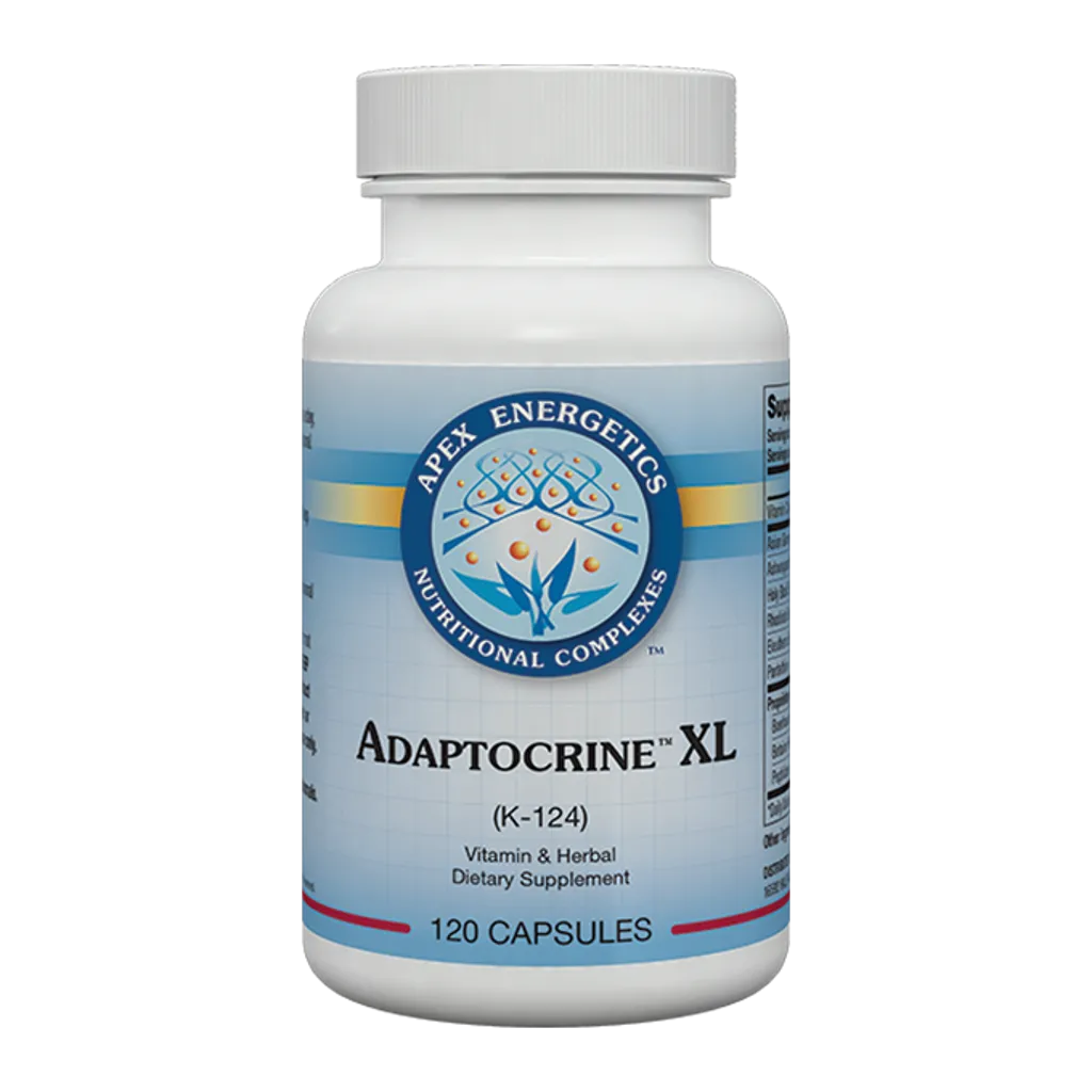 Apex Energetics Adaptocrine XL K124 higher-capacity adaptogen capsules, 120 count