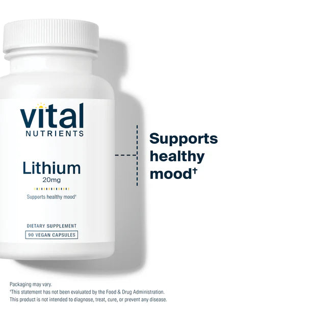 Lithium (Orotate) 20mg Vital Nutrients 90 count