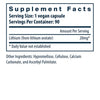 Lithium (Orotate) 20mg Vital Nutrients 90 count