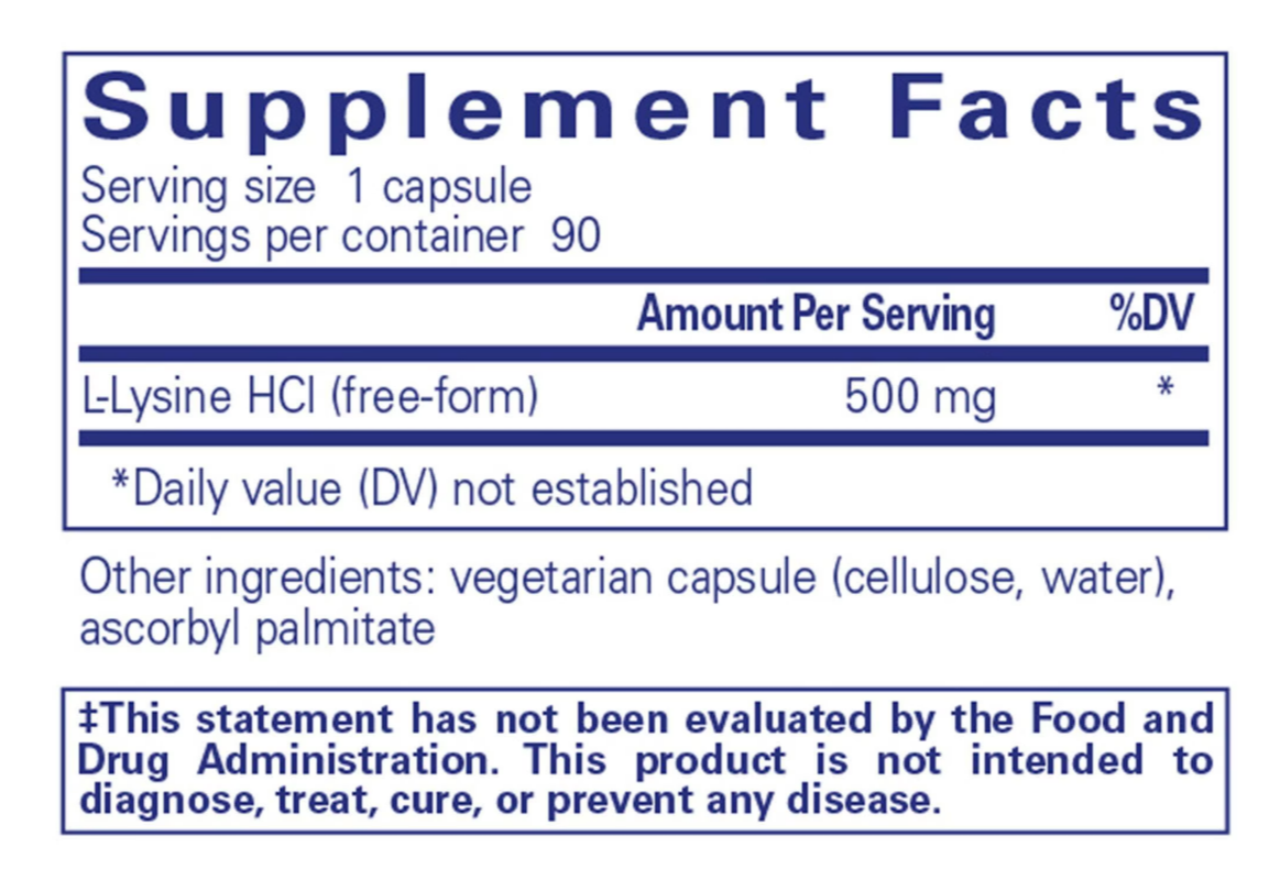 l-Lysine - Pure Encapsulations