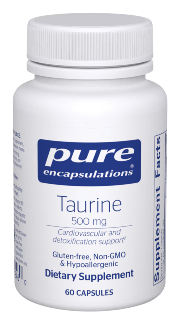 Taurine 500 mg Pure Encapsulations 60 Ct.