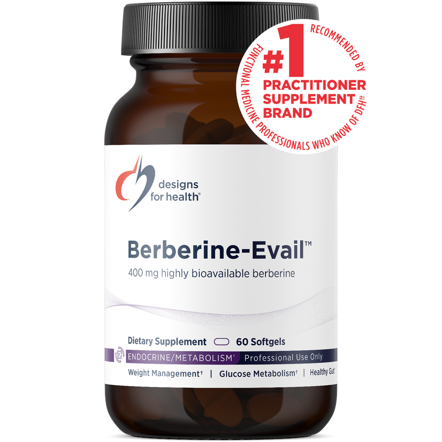 Designs for Health Berberine-Evail — Bioavailable Berberine 400 mg, 60 Softgels
