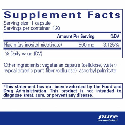 Niacitol® (no-flush niacin) 500 mg 120's