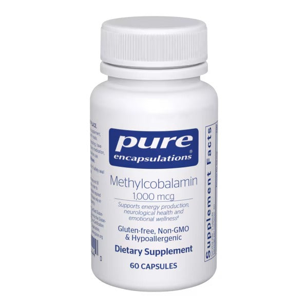 Pure Encapsulations Methylcobalamin 1,000 mcg vitamin B12 capsules bottle