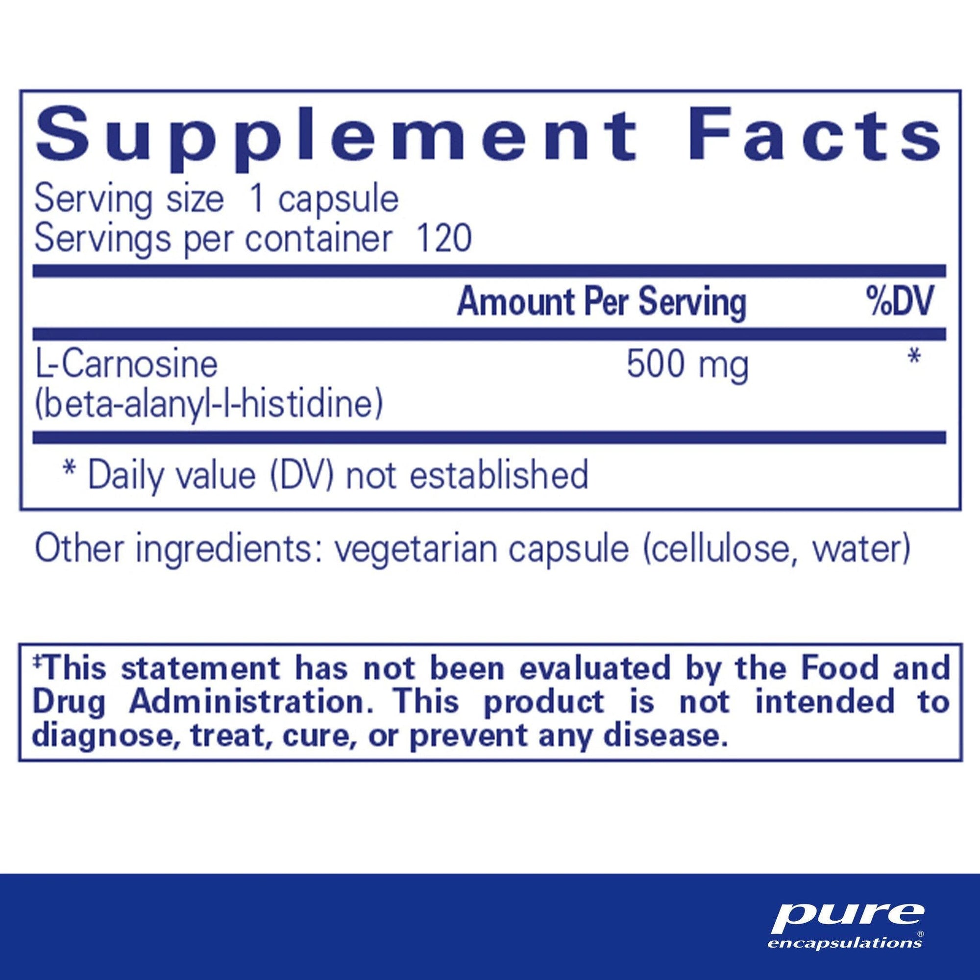 L-Carnosine (Pure Encapsulations)
