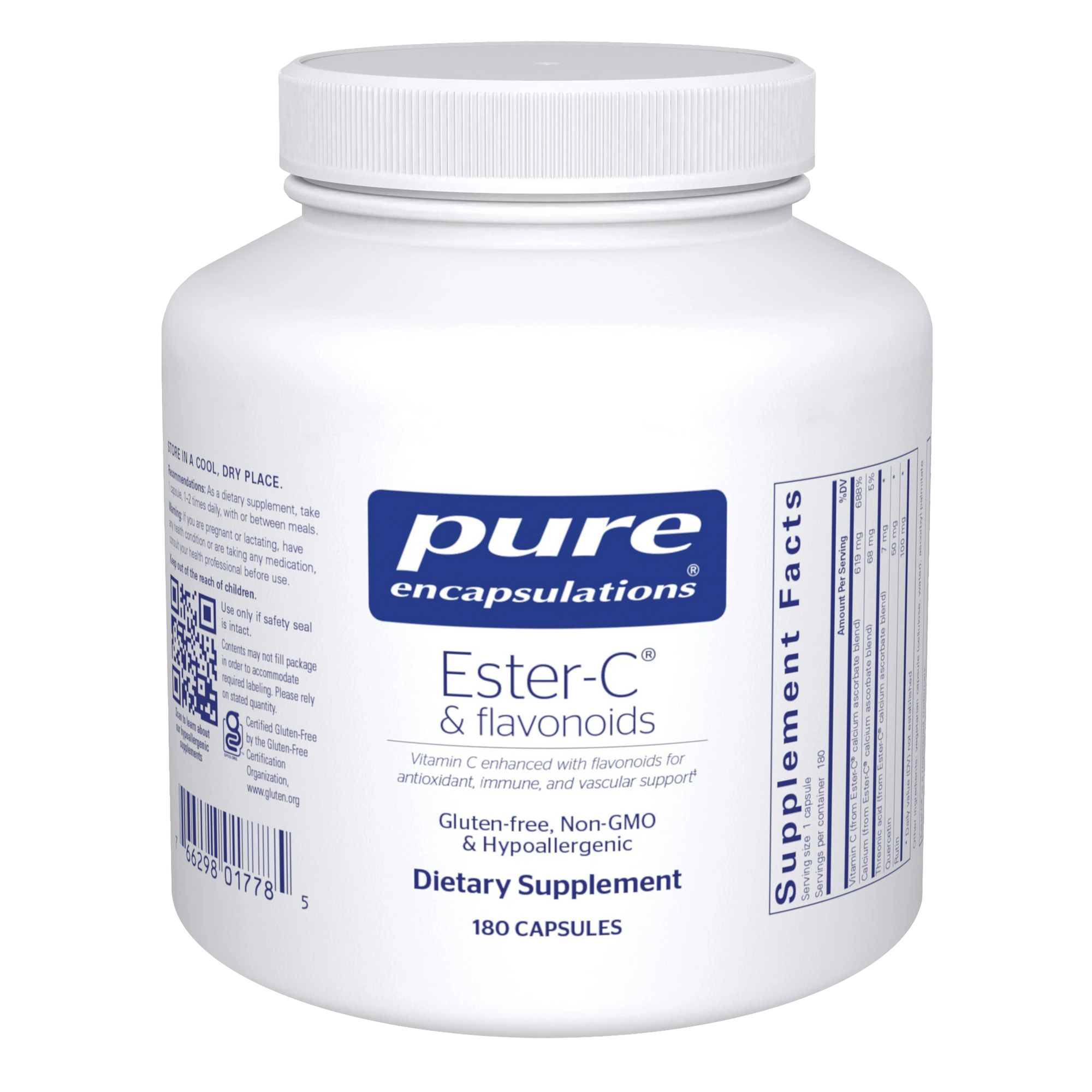 Pure Encapsulations Ester-C and Flavonoids buffered vitamin C capsules