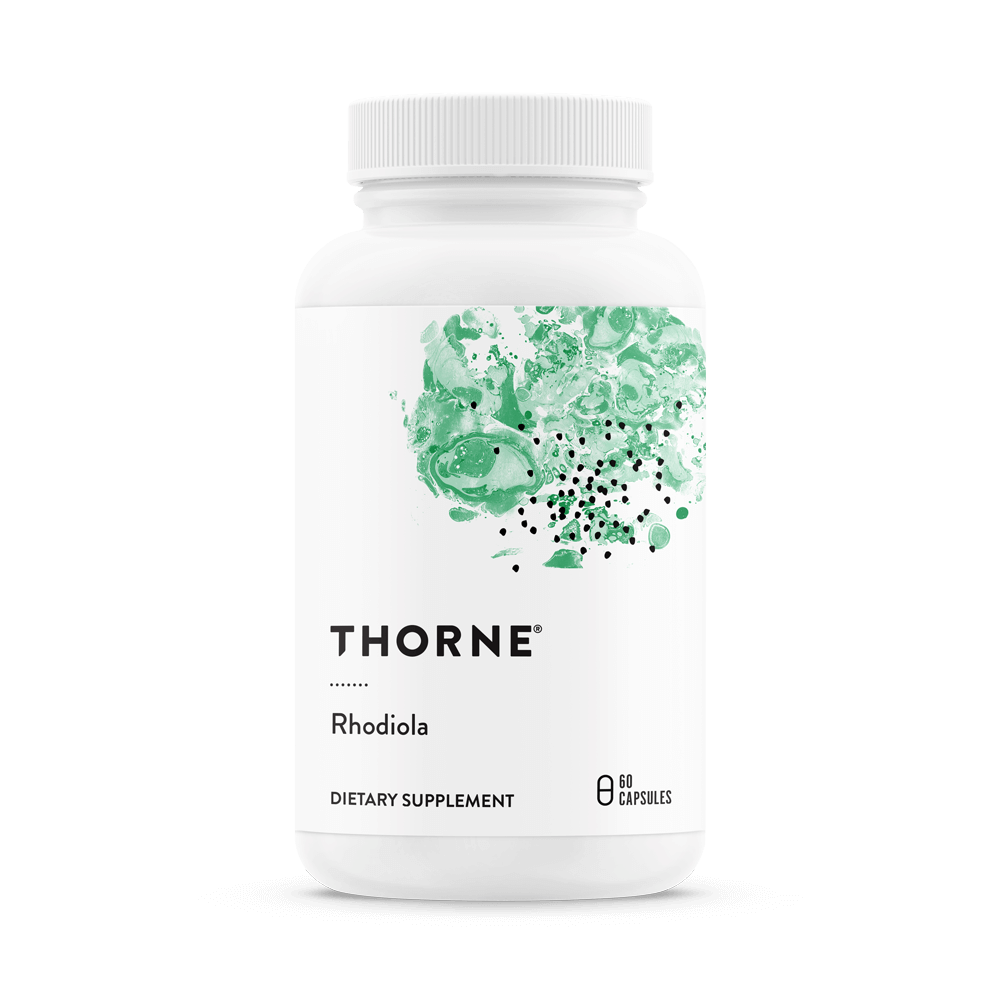 Thorne Rhodiola — Rhodiola Rosea Extract 100 mg, 60 Capsules