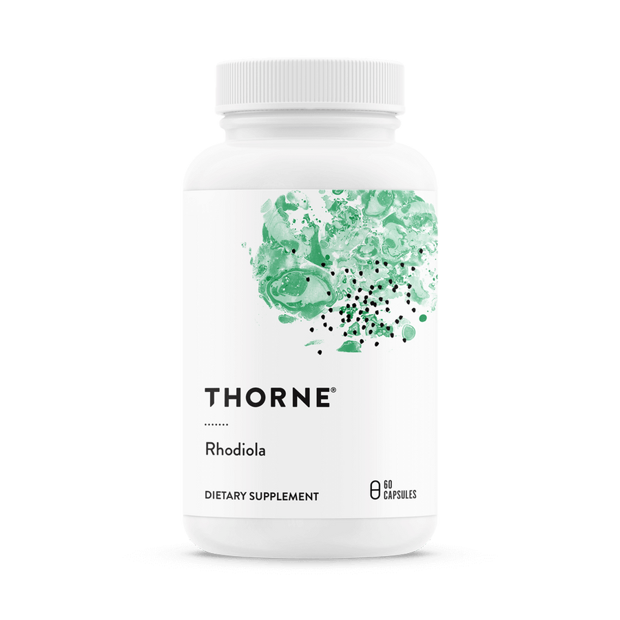Thorne Rhodiola — Rhodiola Rosea Extract 100 mg, 60 Capsules