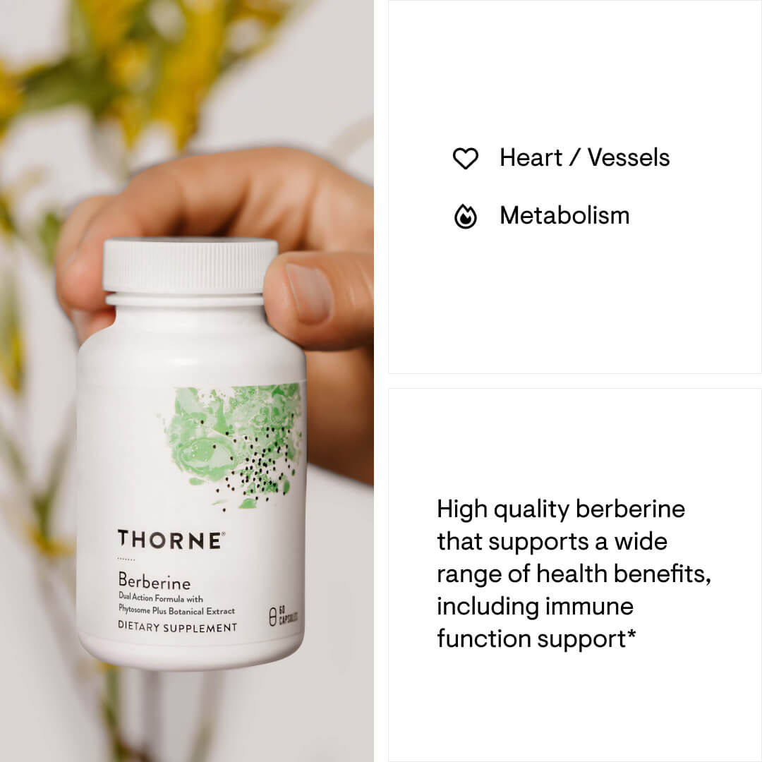 Thorne Berberine — Berberine HCl + Phytosome 1,000 mg, 60 Capsules