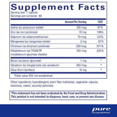 Trace Minerals 60's - Pure Encapsulations
