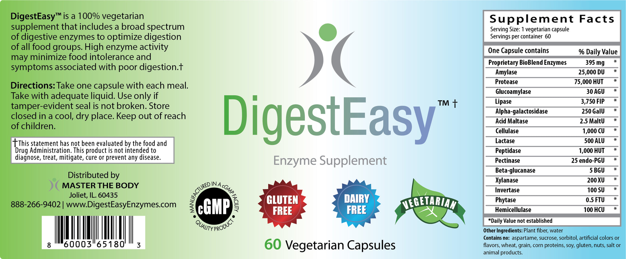 DigestEasy Enzymes  -   NOW FREE SHIPPING ON ANY QUANTITY (Domestic U.S.A.)!
