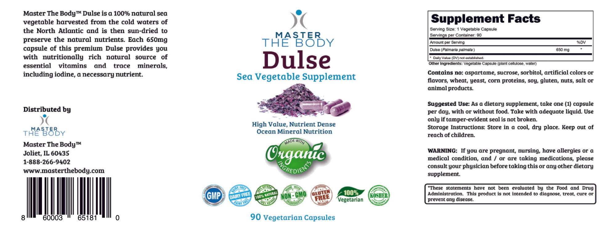 Certified Organic Dulse Capsules!