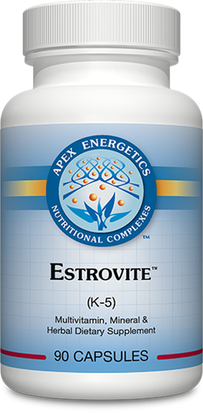 Apex Energetics Estrovite botanical capsules for menopausal transition support