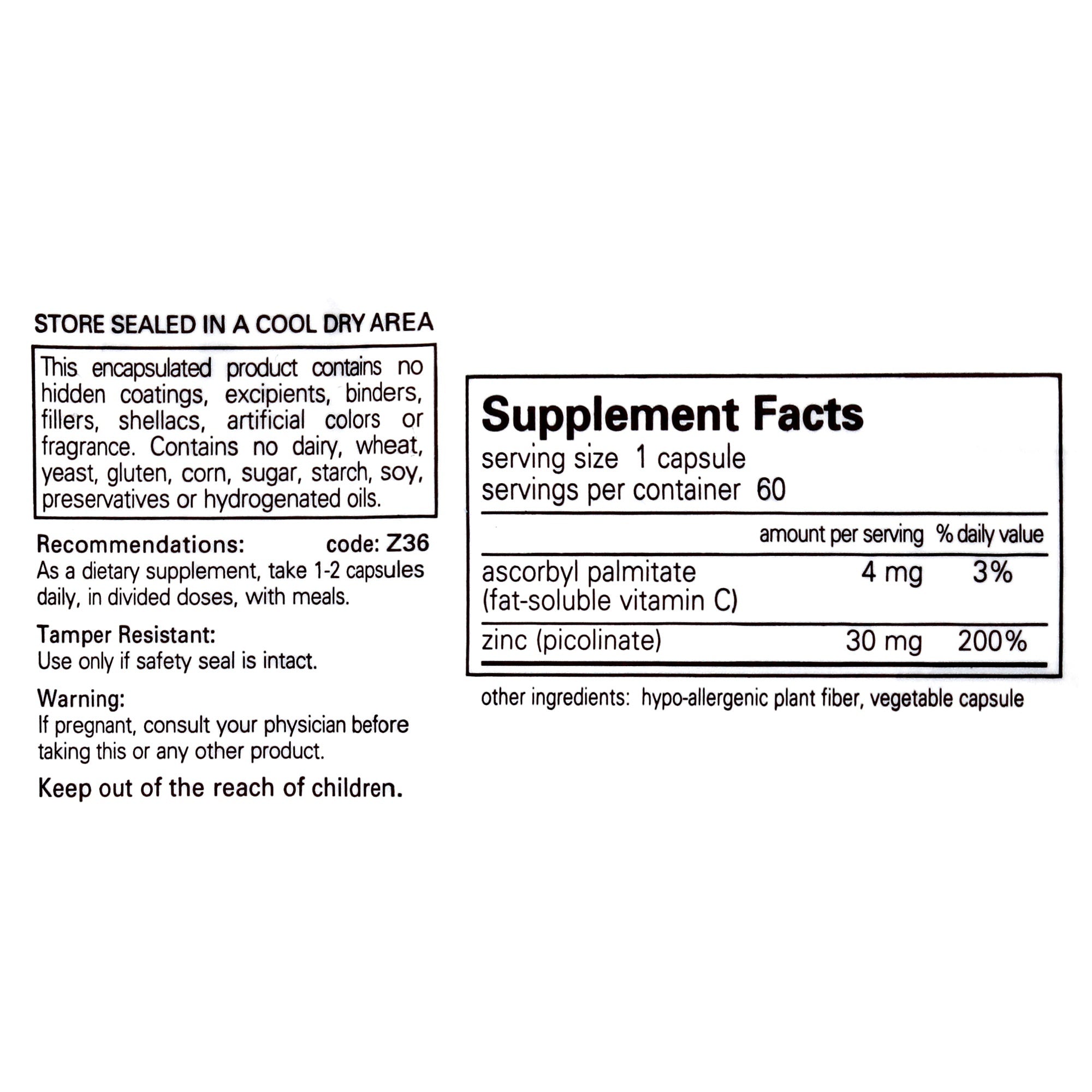 Zinc 30 -  Pure Encapsulations