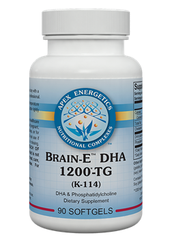 Apex Energetics Brain-E DHA 1200-TG K114 high-DHA fish oil for brain support