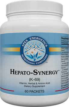 Apex Energetics Hepato-Synergy K69 liver and detoxification support program packets