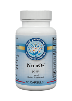 Apex Energetics NeurO2 K45 ginkgo cerebral circulation and oxygen support capsules