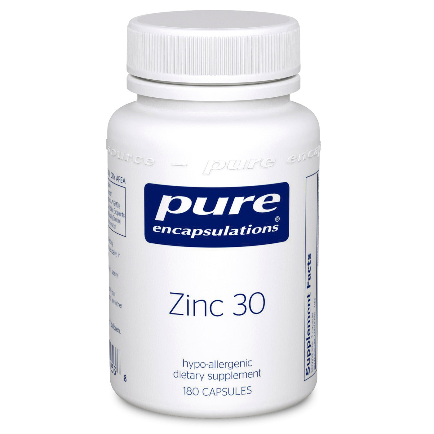 Pure Encapsulations Zinc 30 mg — 60 / 180 Capsules